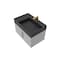 Castello Usa Amazon 30-inch Gray Right Vanity Set with Black Top and Gold Handles CB-MC-30G-GLD-2056R-BL - alternate 1